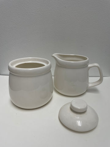 White Creamer & Sugar Bowl