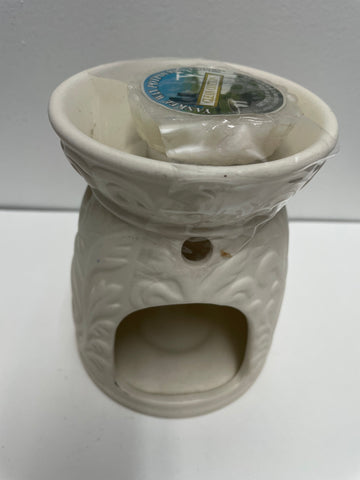 White Wax Candle Holder