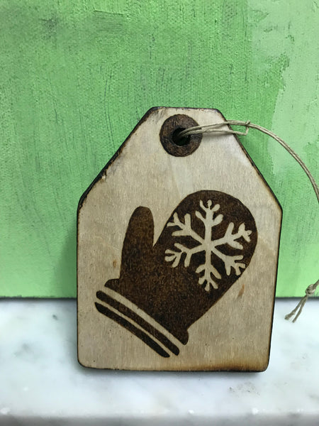 Handmade Wood Burned Present Tags/Ornaments