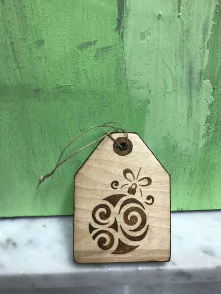Handmade Wood Burned Present Tags/Ornaments