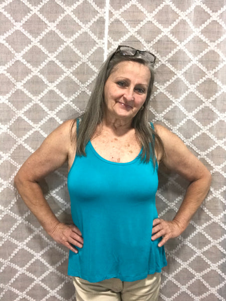 Double Strapped Tank With Scoop Neckline