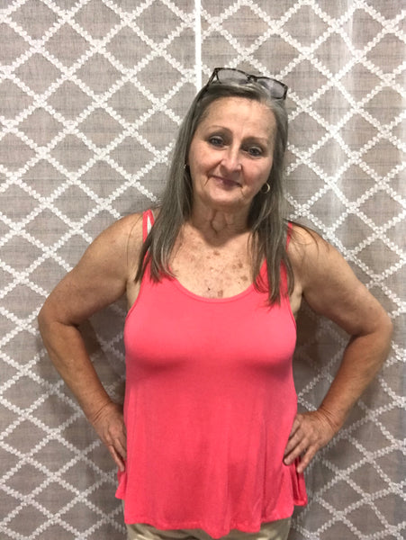 Double Strapped Tank With Scoop Neckline