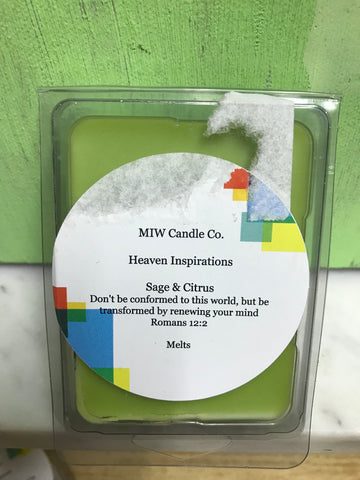 Homemade Candle Melts - Sage & Citrus
