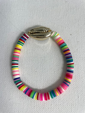 Shell bracelet-Multicolor gold shell