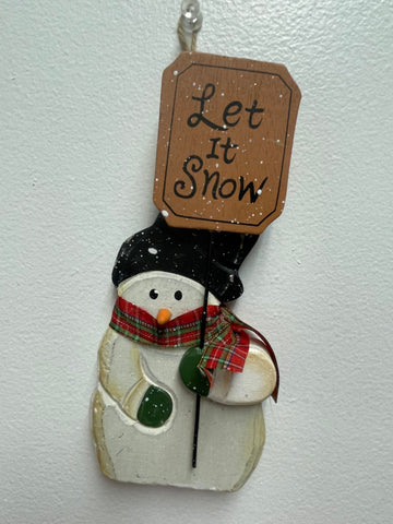 Let It Snow Shelf sitter Snowman