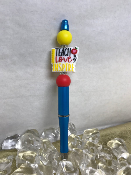 Beaded Pens-Teach Love Inspire