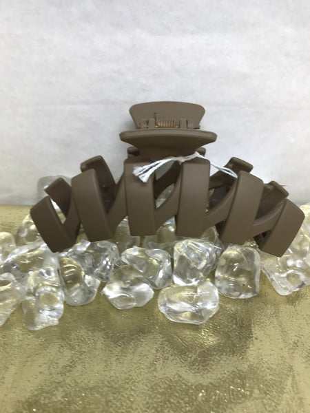 Assorted Hairclips-Brown Zigzag