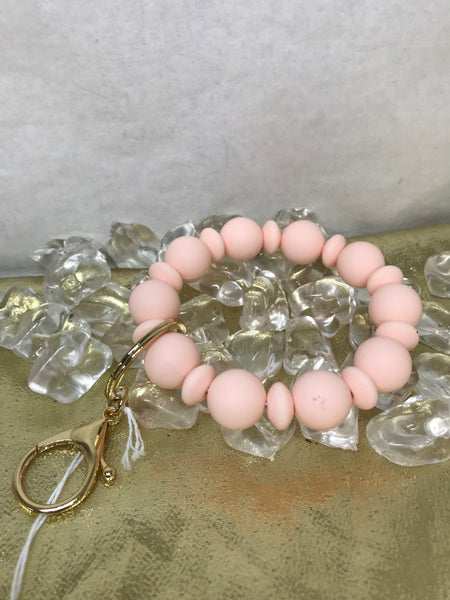 Beaded Keychain-Peach