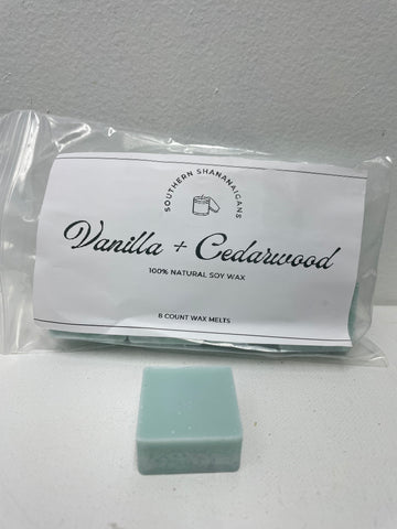 Homemade 8 count Wax Melts-Vanilla & Cedarwood