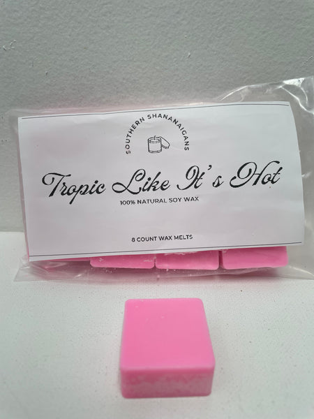 Homemade 8 count Wax Melts-Tropic Like It's Hot -Pink