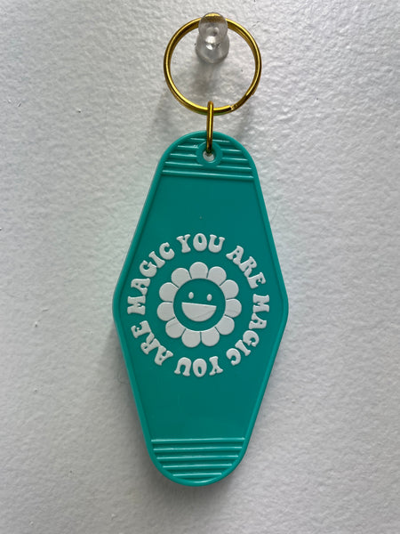 3 1/2" x 2" Keychains-you are magic-green