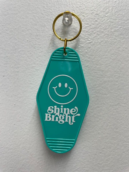 3 1/2" x 2" Keychains-shine bright-green