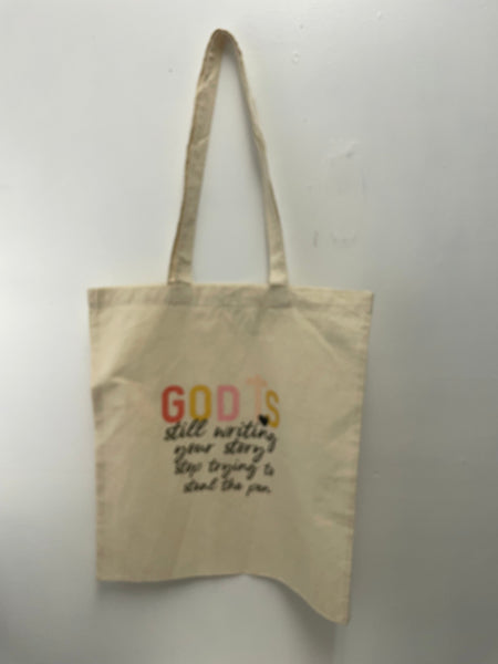 15"x15" Tan Tote bag w/Strap Emily Howell-Shananigans