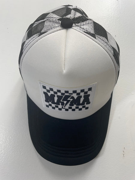Baseball Hats-Black & White MAMA