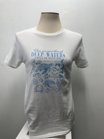 Gildan T-shirts-White DEEP WATERS-