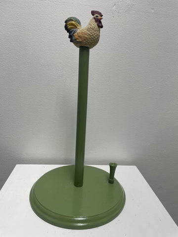 Rooster Paper Towel Holder-green
