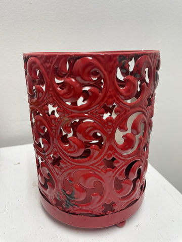 Candle Holders-Maroon 6"x5"