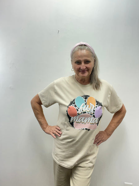 Gildan T-shirts-Tan Fur Mama