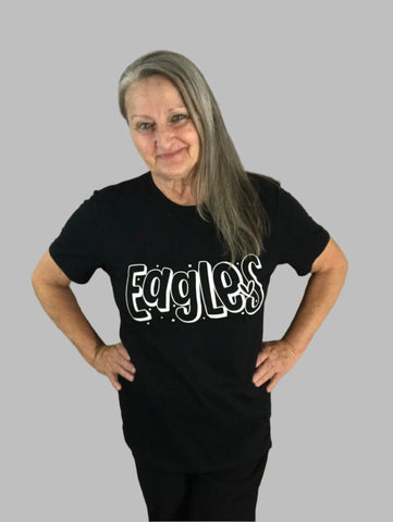 Eagles Heart on Black T-Shirt