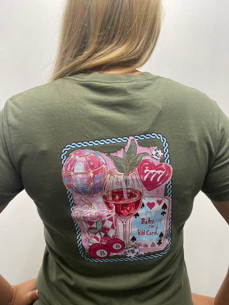 Comfort Color T-Shirts-green-baby I'm the Wild Card