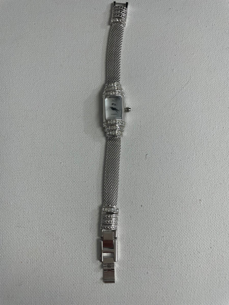 FX Quartz Watch Sterling Silver w/stones