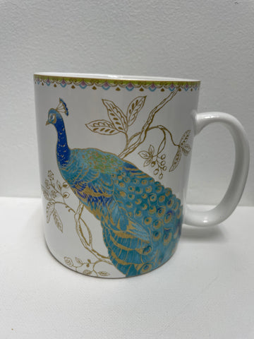 Large Peacock Garden Coffee cup
