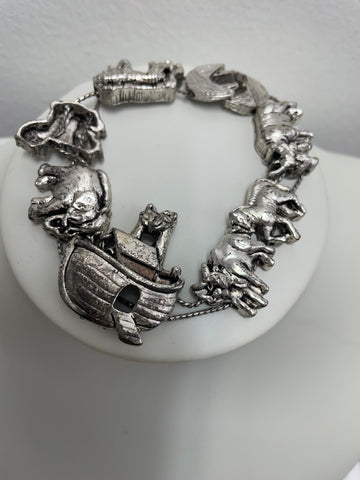 Silver Double Strand Noah's Art Bracelet