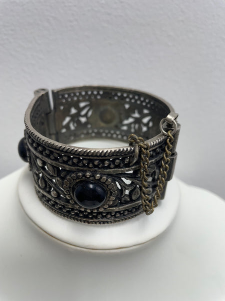 Silver & Black Goth Bengel Bracelet