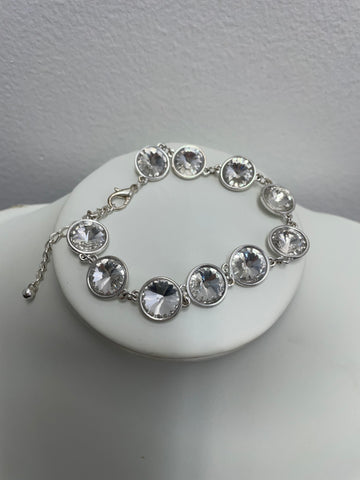 Silver Multiple cubic stones bracelet
