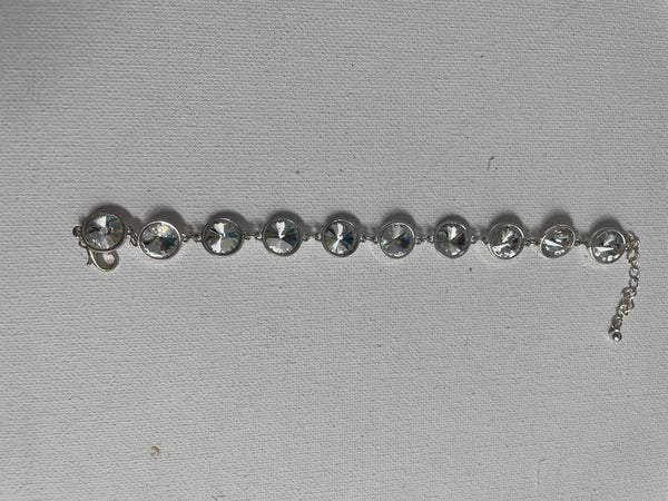 Pre-love 7" Silver Multiple cubic stones bracelet Chris Arnold