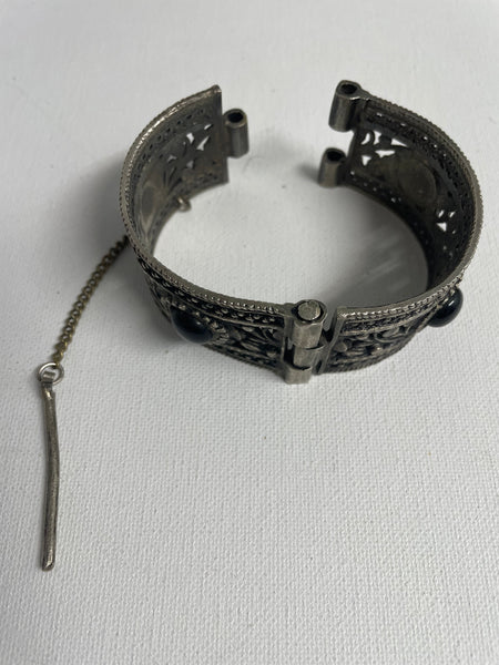 Pre-love Silver & Black Goth Bengel Bracelet Chris Arnold