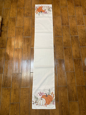 72"x13" Fall Runner w/pumpkins