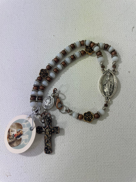 Religious Rosary Style Bracelets Stephanie Lewis-brown/.white