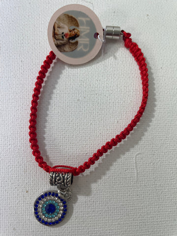 Red String Bracelets w/charms Stephanie Lewis-blue