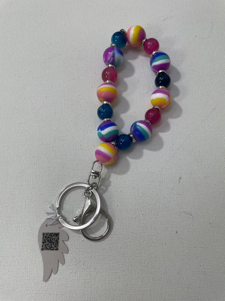 Silver Keychain beaded bracelets
