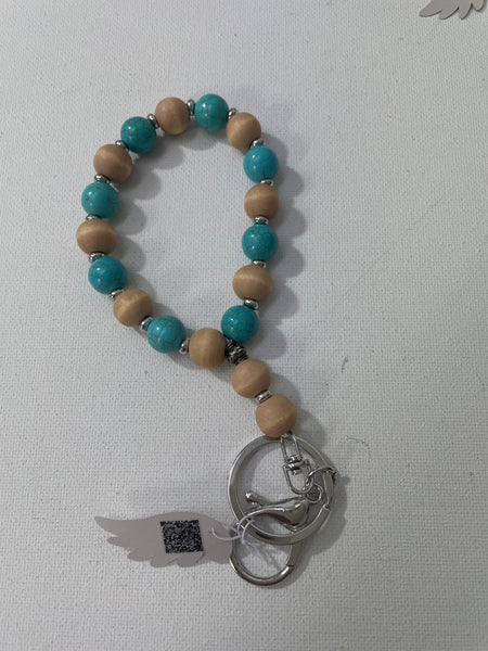 Silver Keychain beaded bracelets