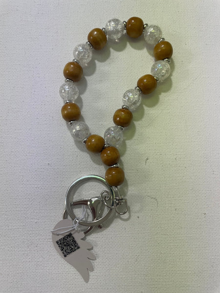 Silver Keychain beaded bracelets