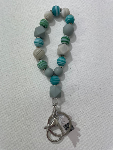 Silver Keychain beaded bracelets