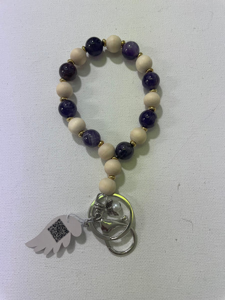 Silver Keychain beaded bracelets