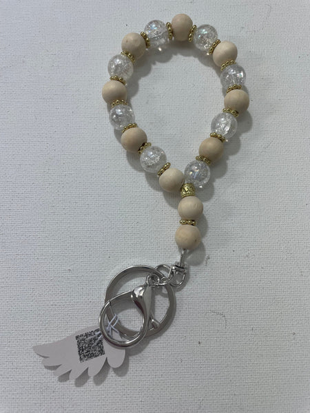 Silver Keychain beaded bracelets