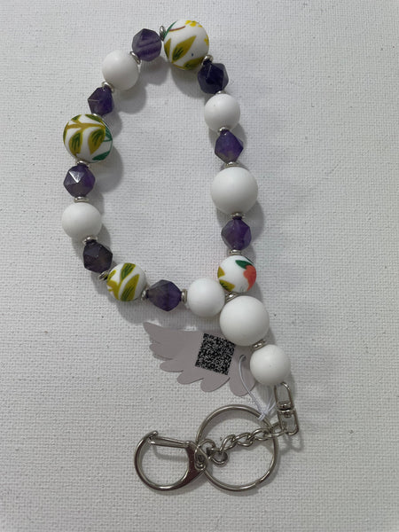 Silver Keychain beaded bracelets