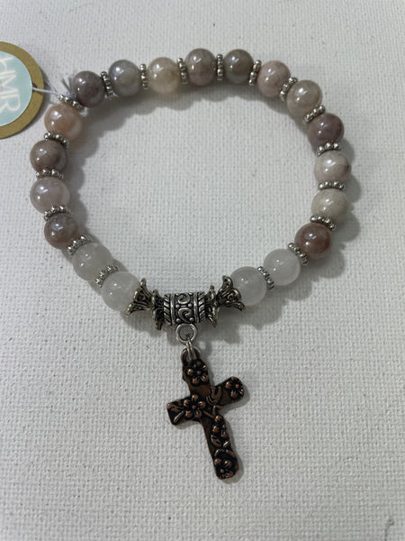 Stretch gemstone Religious Bracelets Stephanie Lewis