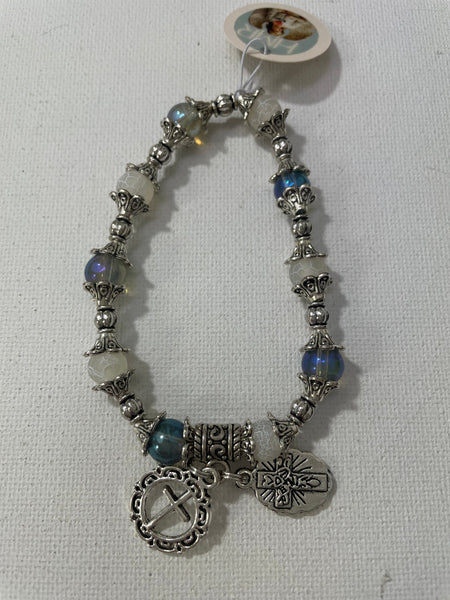 Stretch gemstone Religious Bracelets Stephanie Lewis