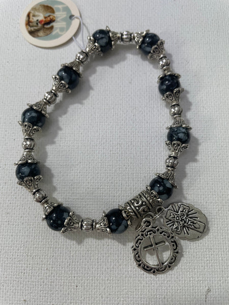 Stretch gemstone Religious Bracelets Stephanie Lewis