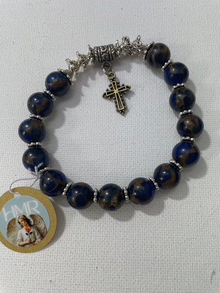 Stretch gemstone Religious Bracelets Stephanie Lewis
