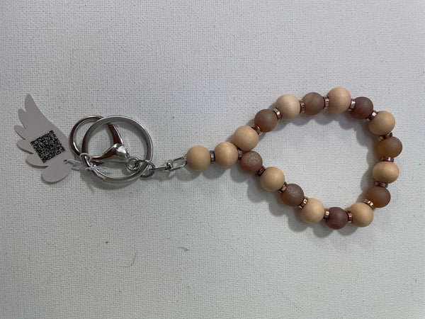 Silver Keychain beaded bracelets Stephanie Lewis