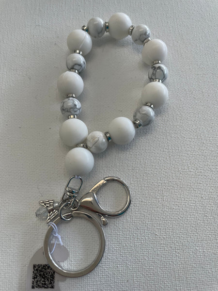 Silver Keychain beaded bracelets Stephanie Lewis
