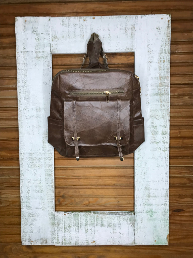 Backpack Purse-Brown
