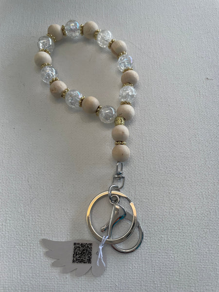 Silver Keychain beaded bracelets Stephanie Lewis
