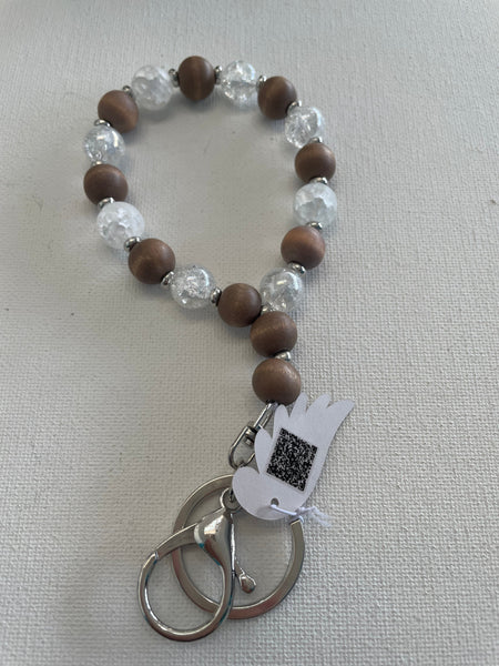 Silver Keychain beaded bracelets Stephanie Lewis
